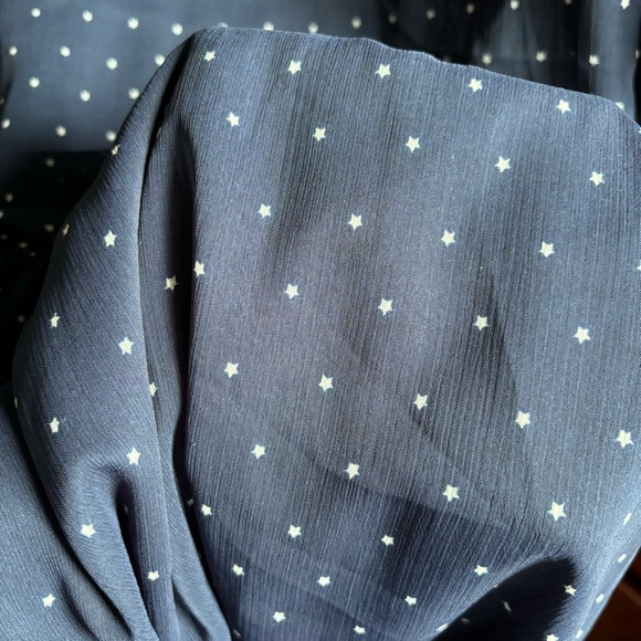 Women’s Size Large Gap Navy and White Flutter Sleeve Star Print Mini Dress - Picture 5 of 11